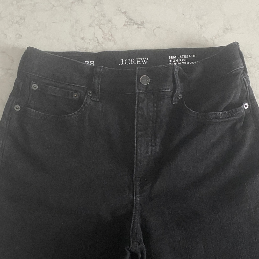 J. Crew Black denim trouser jean